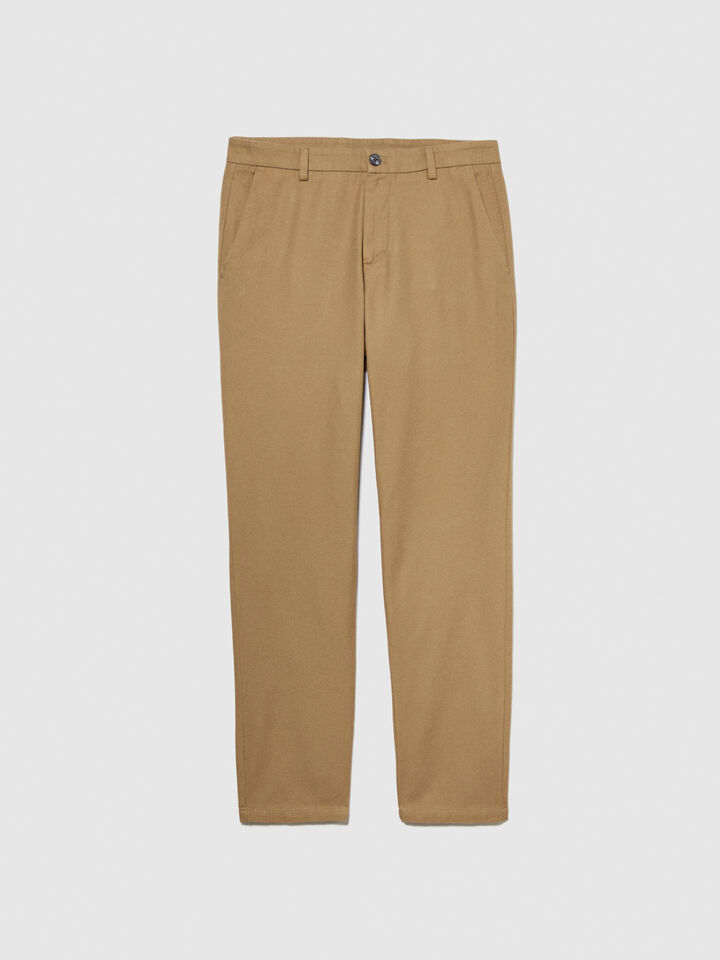 Slim comfort fit trousers - men's slim fit trousers - Camel | Sisley image number 6